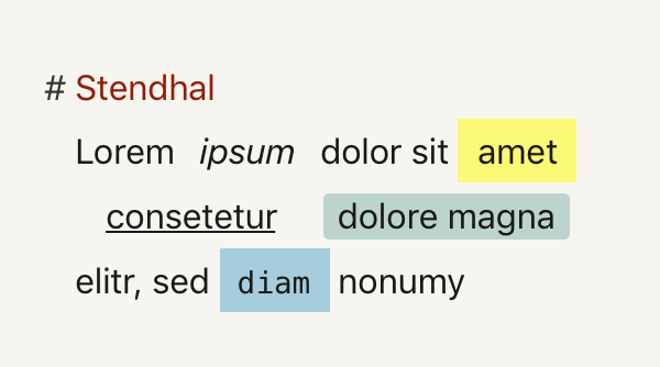 Editor Theme “Stendhal“ by loïc martin