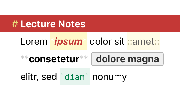 Editor Theme “Lecture Notes“ by Alex Smith